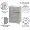 Flash Furniture White/Gray 3 Drawer Storage Dresser Organizer WX-5L20-X-WH-GR-GG - alternate 9